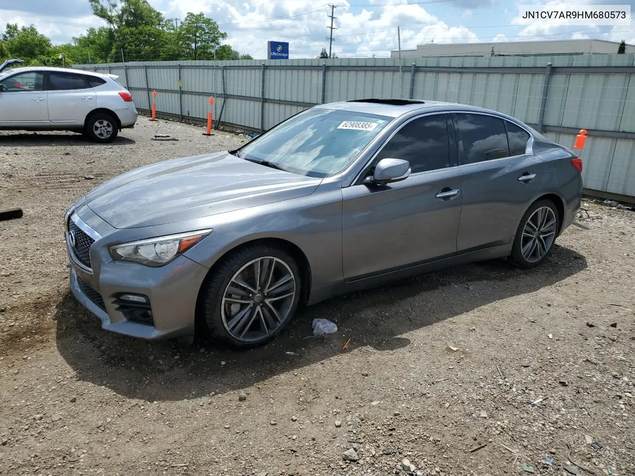 2017 Infiniti Q50 Base VIN: JN1CV7AR9HM680573 Lot: 62908385