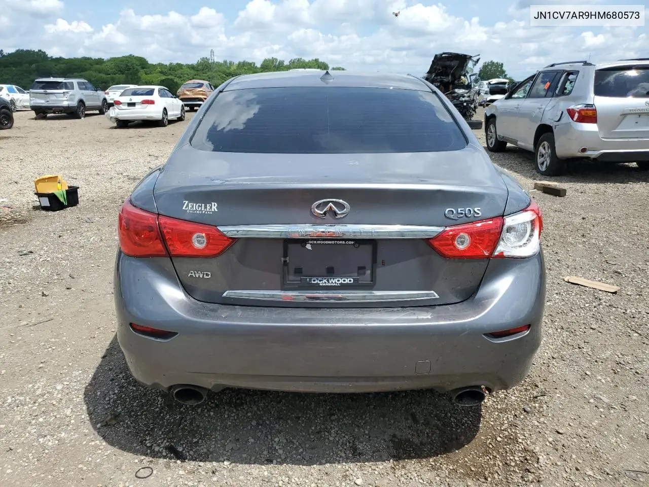 2017 Infiniti Q50 Base VIN: JN1CV7AR9HM680573 Lot: 62908385