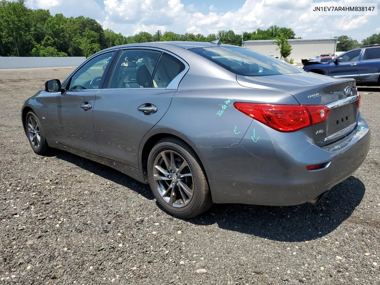 2017 Infiniti Q50 Premium VIN: JN1EV7AR4HM838147 Lot: 62918375