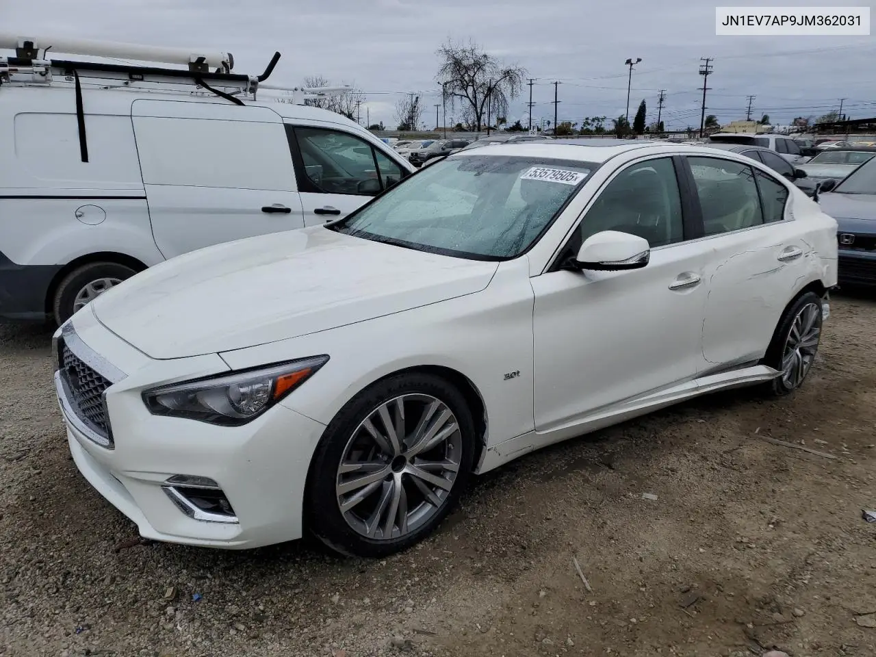 2018 Infiniti Q50 Luxe VIN: JN1EV7AP9JM362031 Lot: 53579505