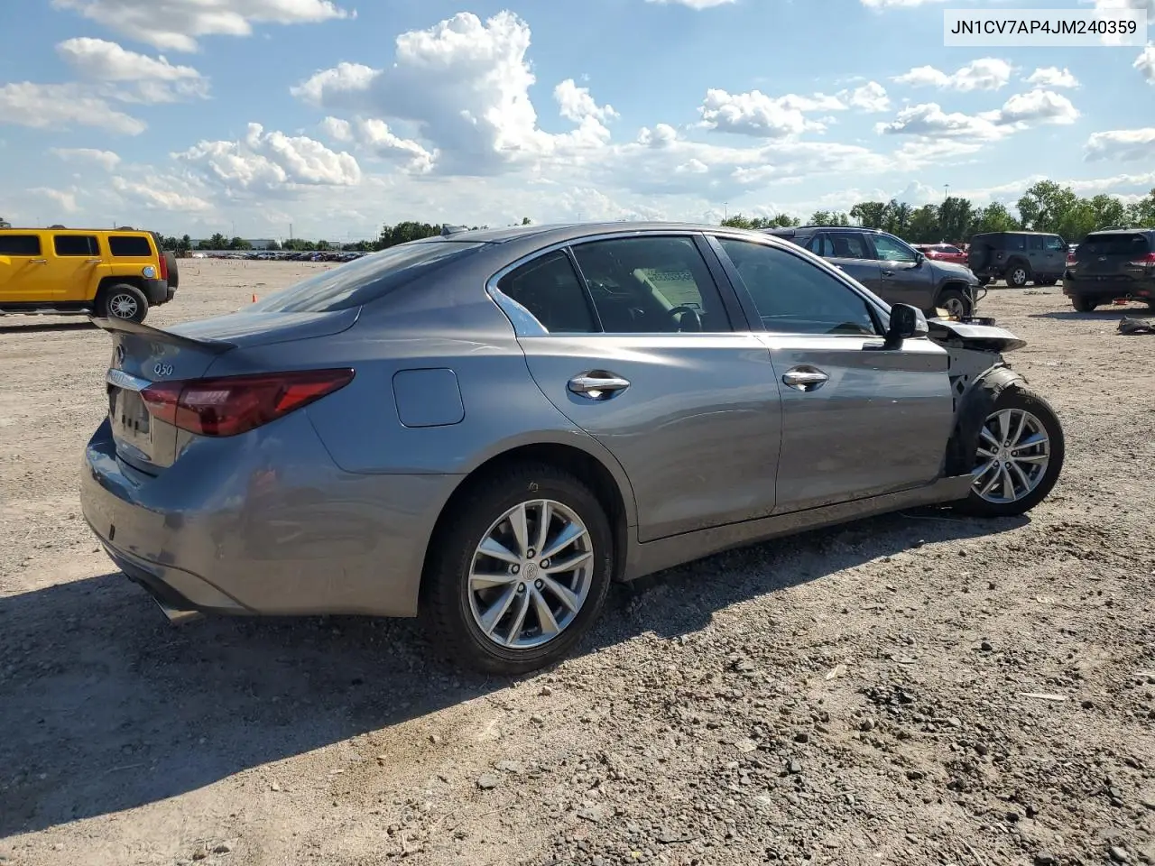 2018 Infiniti Q50 Pure VIN: JN1CV7AP4JM240359 Lot: 56322335
