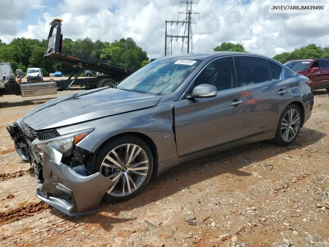 2018 Infiniti Q50 Luxe VIN: JN1EV7AR8JM439490 Lot: 56643385