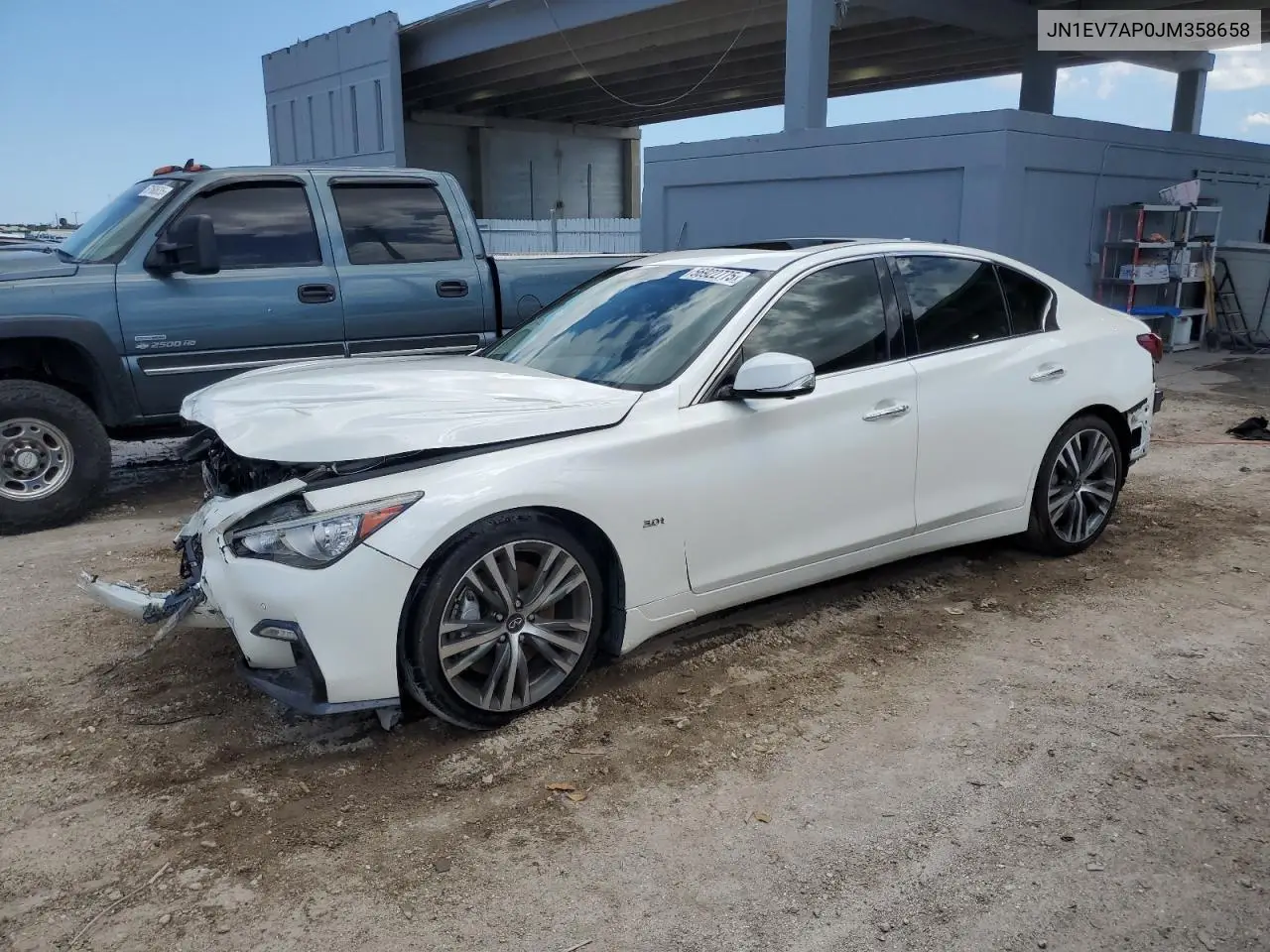 2018 Infiniti Q50 Luxe VIN: JN1EV7AP0JM358658 Lot: 56922775