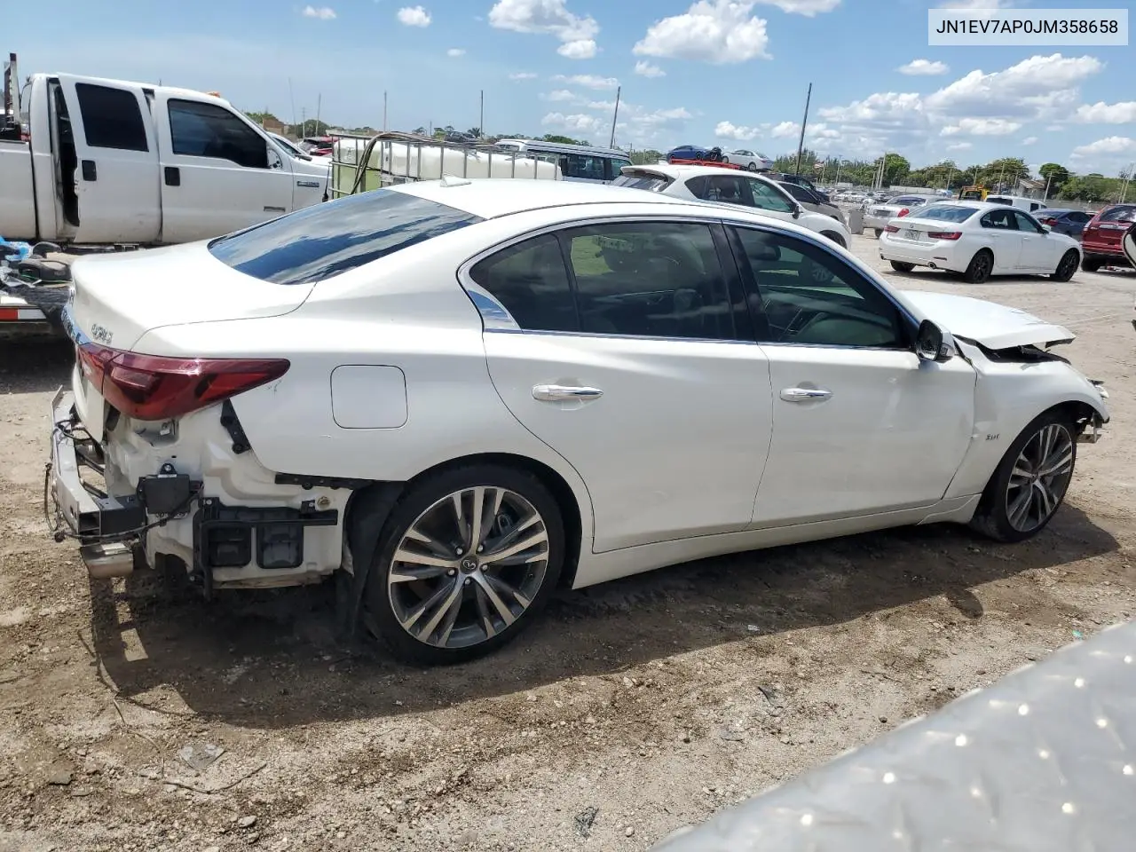 2018 Infiniti Q50 Luxe VIN: JN1EV7AP0JM358658 Lot: 56922775