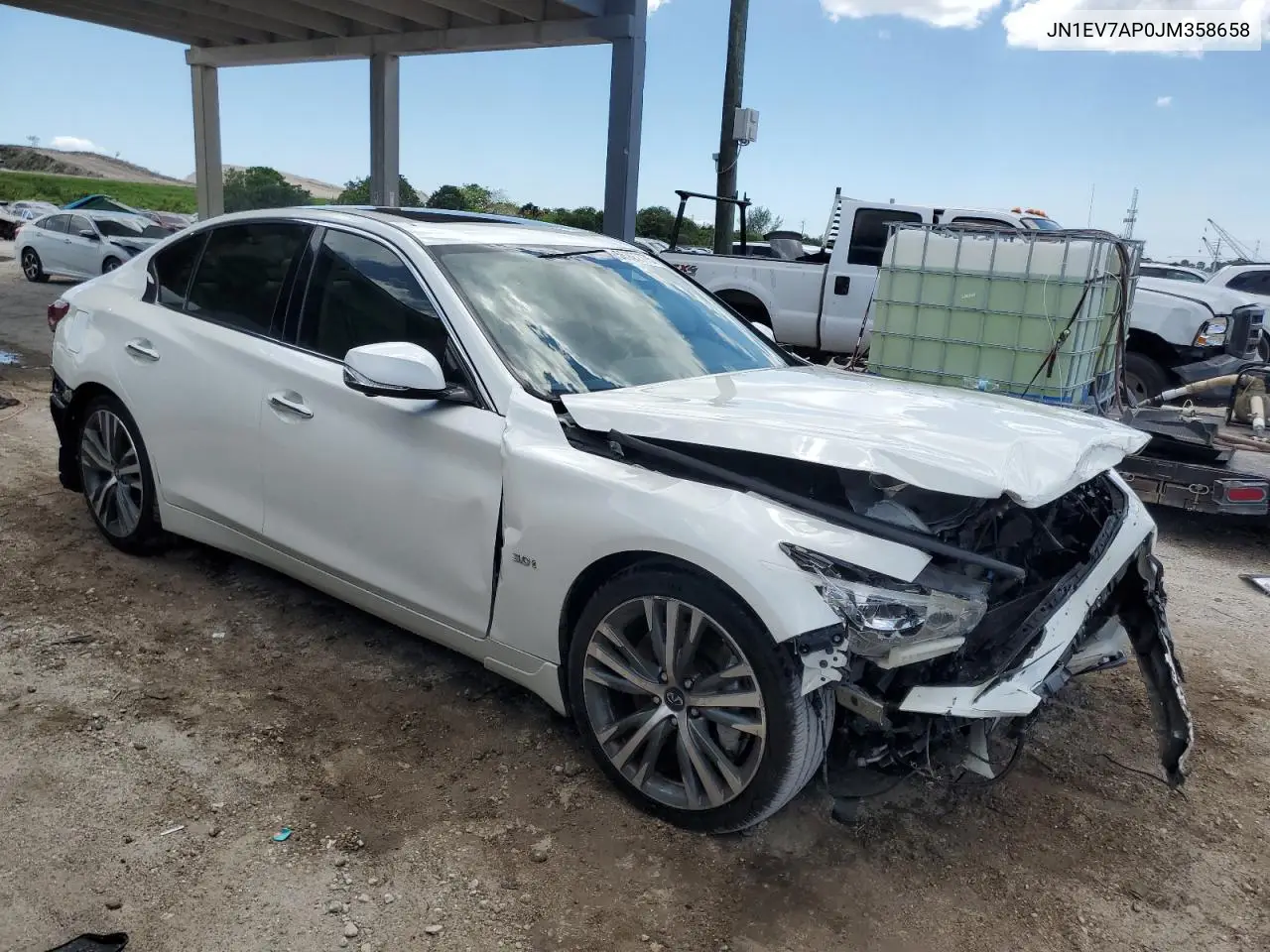 2018 Infiniti Q50 Luxe VIN: JN1EV7AP0JM358658 Lot: 56922775
