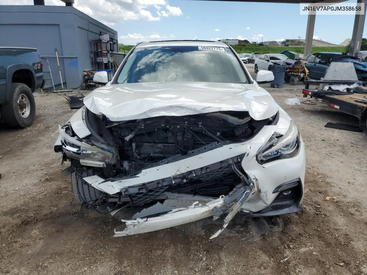 2018 Infiniti Q50 Luxe VIN: JN1EV7AP0JM358658 Lot: 56922775