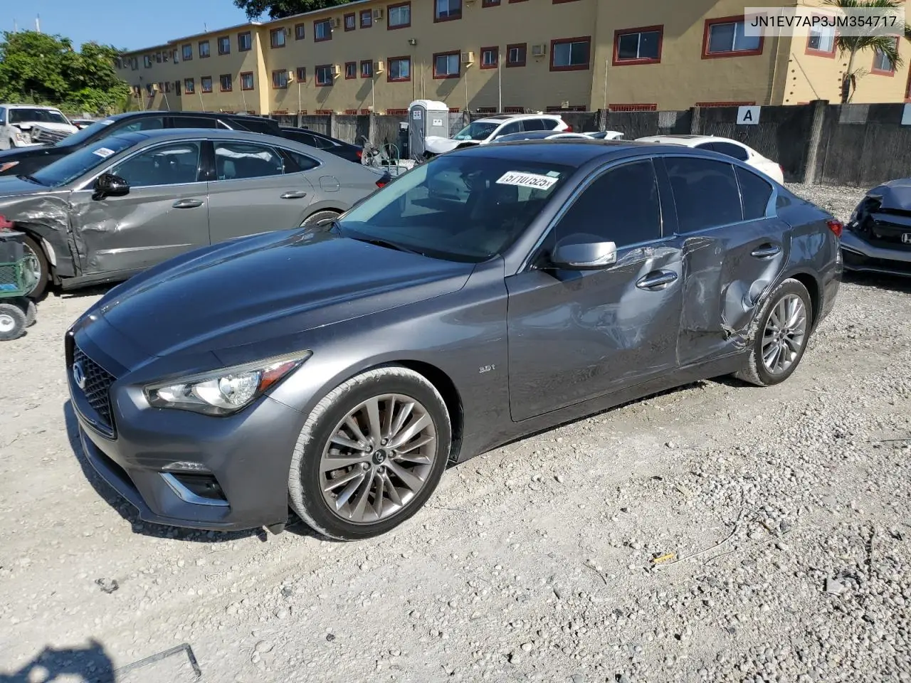 2018 Infiniti Q50 Luxe VIN: JN1EV7AP3JM354717 Lot: 57107525