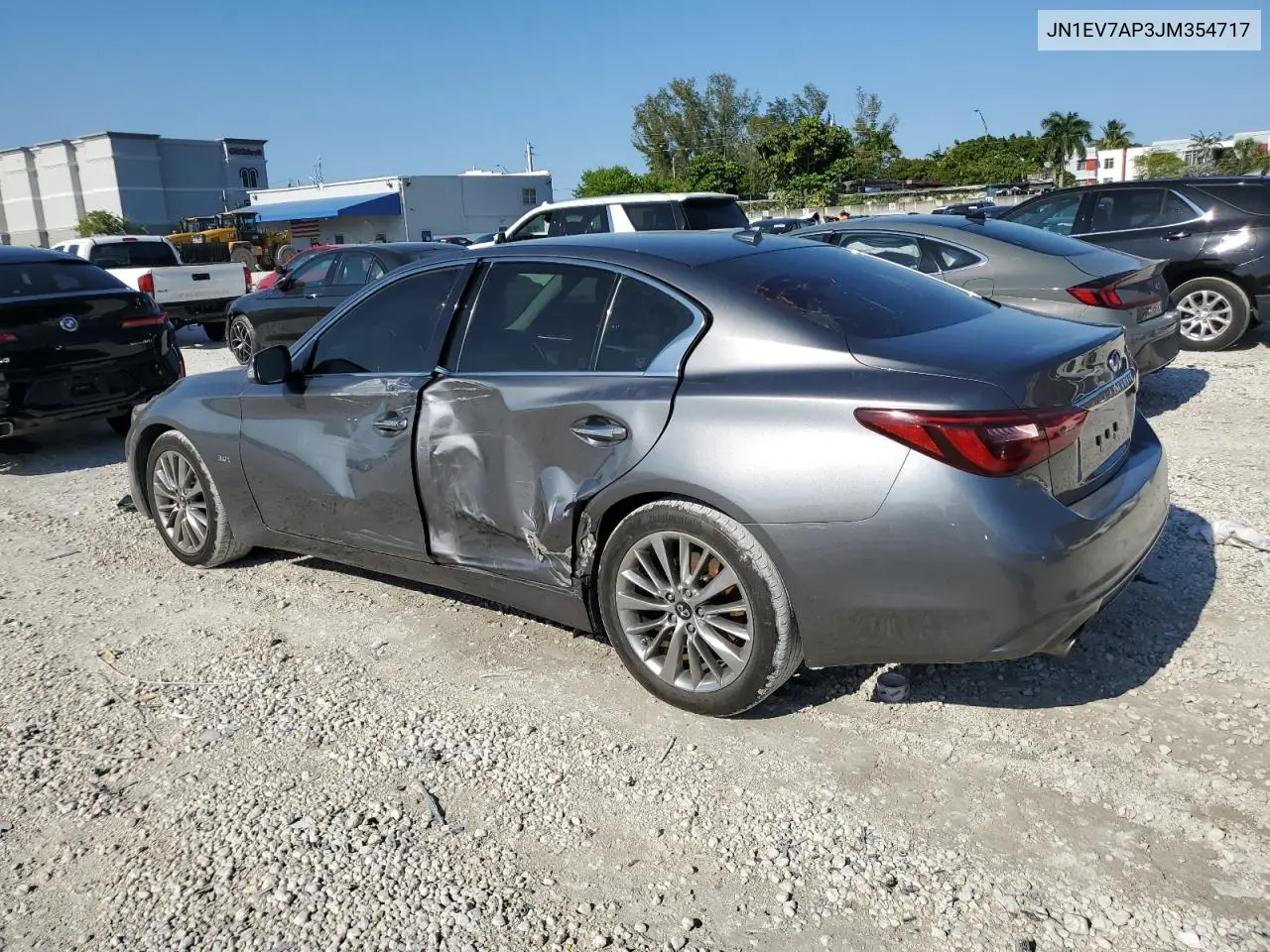 2018 Infiniti Q50 Luxe VIN: JN1EV7AP3JM354717 Lot: 57107525
