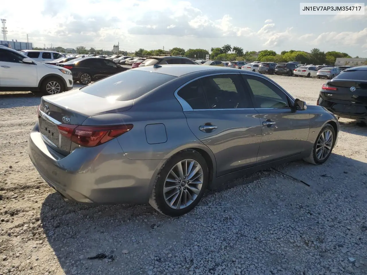 2018 Infiniti Q50 Luxe VIN: JN1EV7AP3JM354717 Lot: 57107525