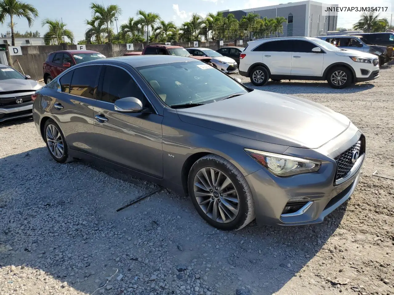 2018 Infiniti Q50 Luxe VIN: JN1EV7AP3JM354717 Lot: 57107525