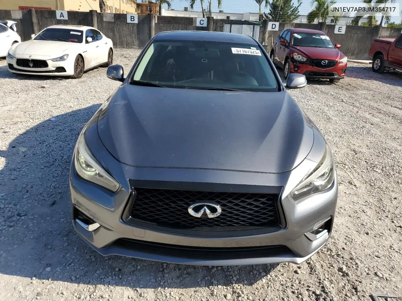 2018 Infiniti Q50 Luxe VIN: JN1EV7AP3JM354717 Lot: 57107525