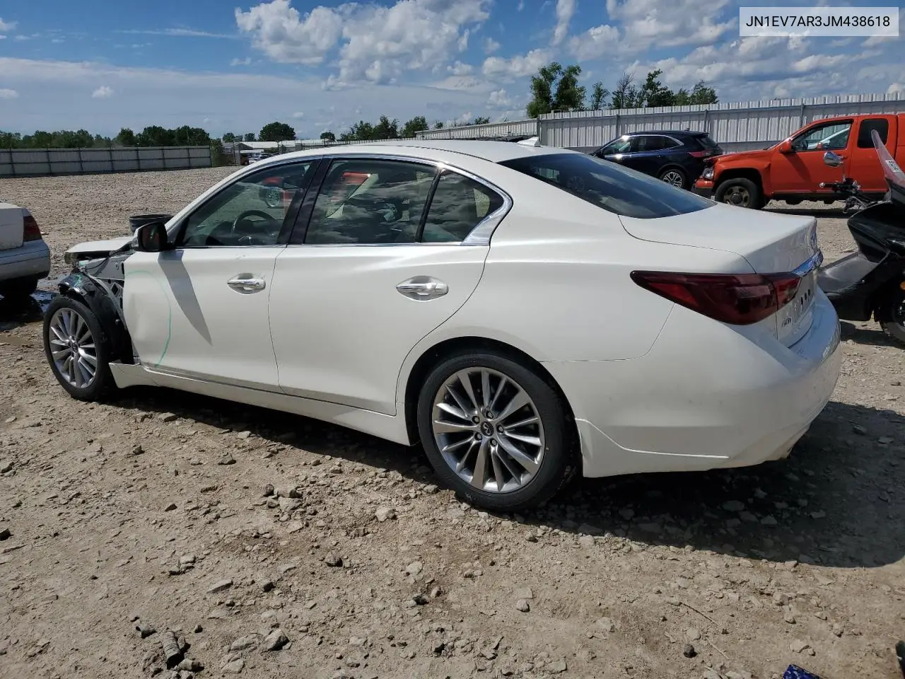 2018 Infiniti Q50 Luxe VIN: JN1EV7AR3JM438618 Lot: 62486075