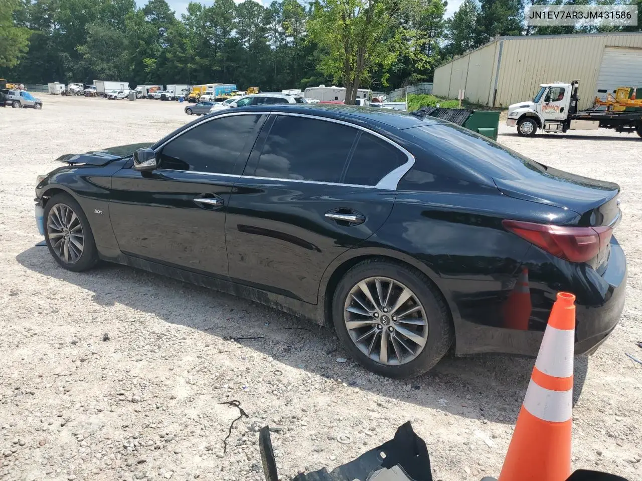 2018 Infiniti Q50 Luxe VIN: JN1EV7AR3JM431586 Lot: 62920255