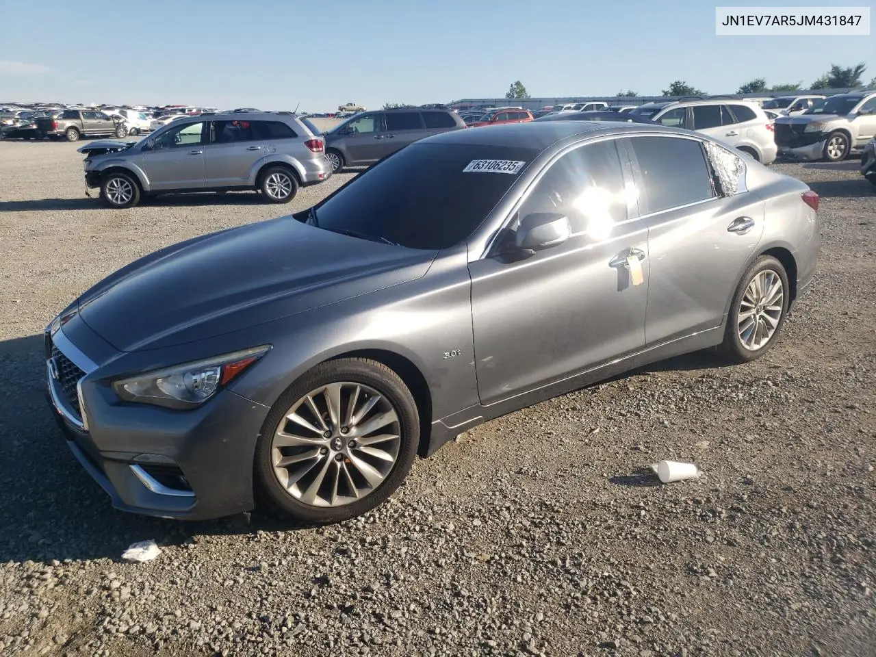 2018 Infiniti Q50 Luxe VIN: JN1EV7AR5JM431847 Lot: 63106235