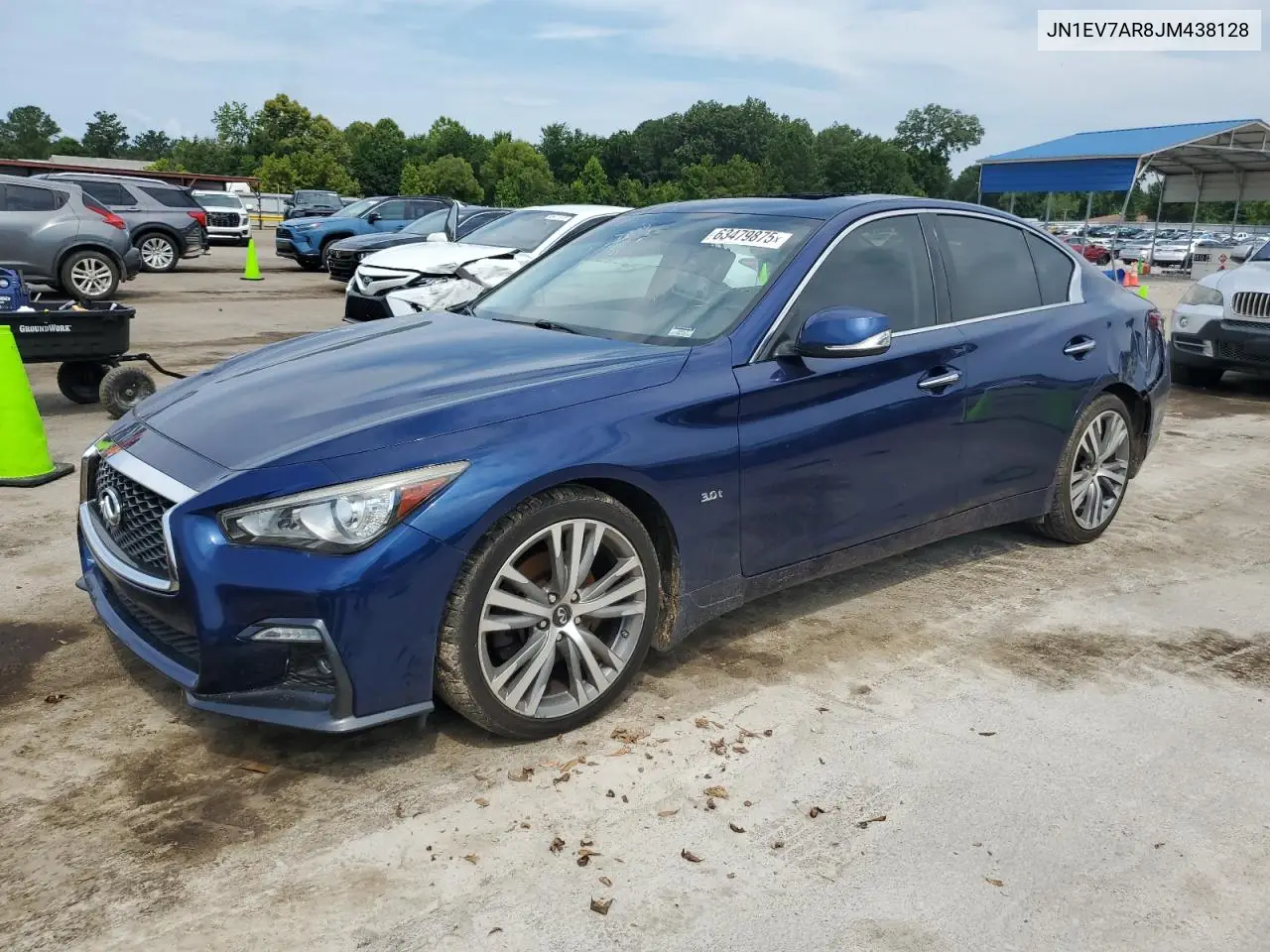 2018 Infiniti Q50 Luxe VIN: JN1EV7AR8JM438128 Lot: 63479875