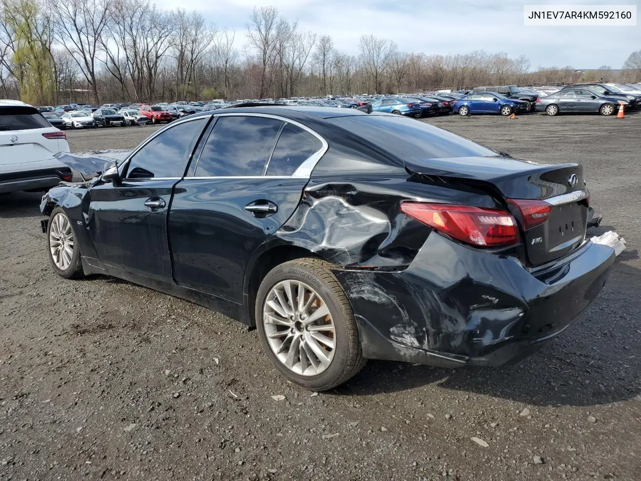 2019 Infiniti Q50 Luxe VIN: JN1EV7AR4KM592160 Lot: 52299965