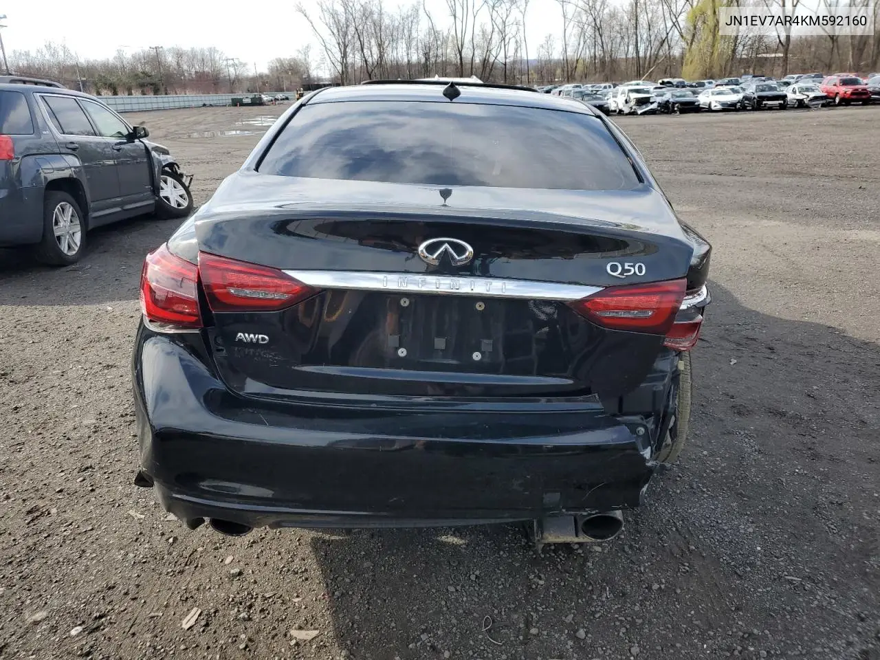 2019 Infiniti Q50 Luxe VIN: JN1EV7AR4KM592160 Lot: 52299965