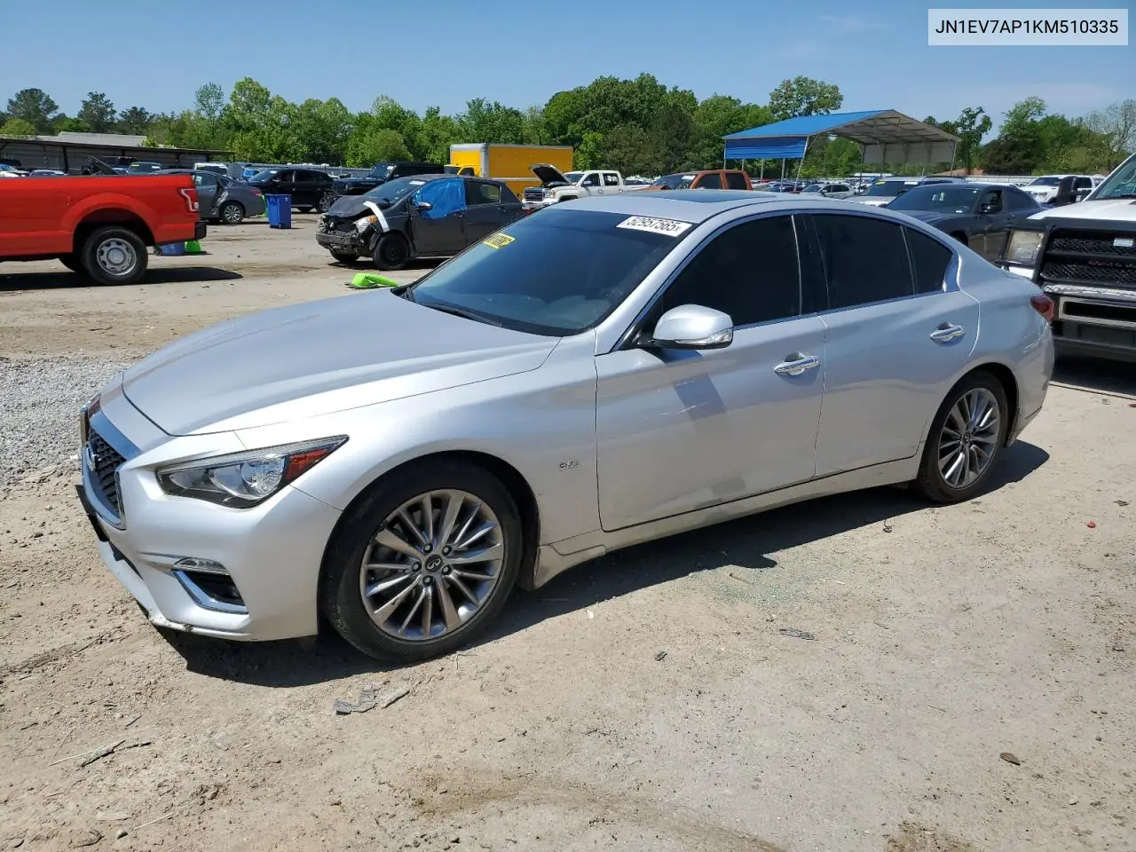2019 Infiniti Q50 Luxe VIN: JN1EV7AP1KM510335 Lot: 52957565