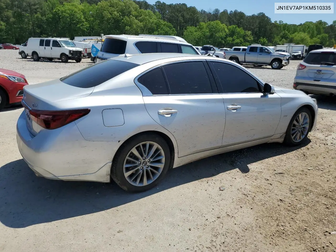 2019 Infiniti Q50 Luxe VIN: JN1EV7AP1KM510335 Lot: 52957565