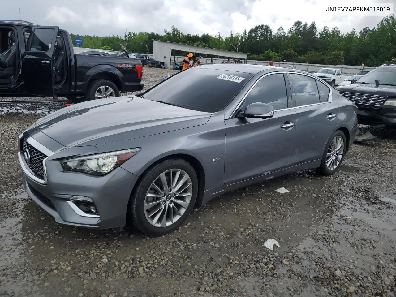 2019 Infiniti Q50 Luxe VIN: JN1EV7AP9KM518019 Lot: 56278195