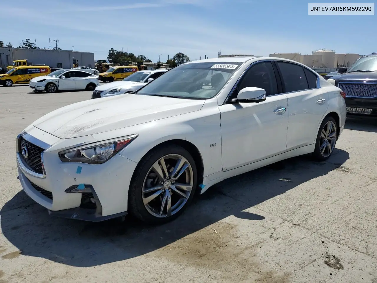 2019 Infiniti Q50 Luxe VIN: JN1EV7AR6KM592290 Lot: 56526505