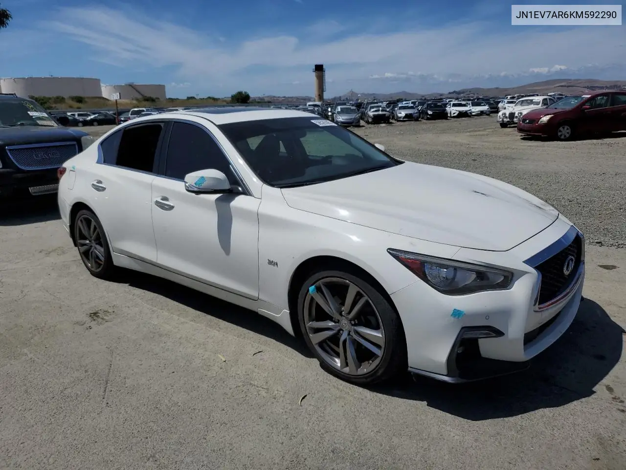 2019 Infiniti Q50 Luxe VIN: JN1EV7AR6KM592290 Lot: 56526505