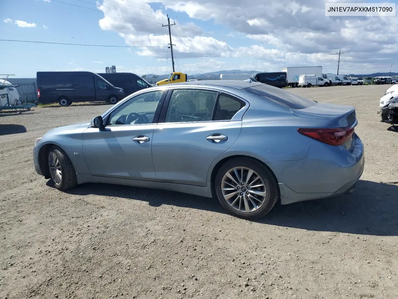 2019 Infiniti Q50 Luxe VIN: JN1EV7APXKM517090 Lot: 56740215