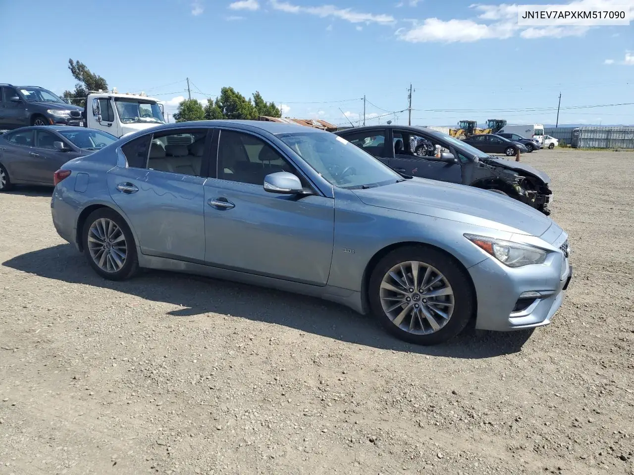 2019 Infiniti Q50 Luxe VIN: JN1EV7APXKM517090 Lot: 56740215