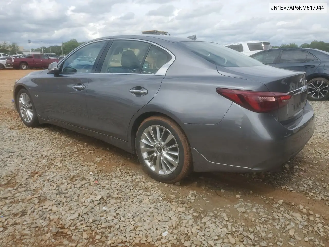 2019 Infiniti Q50 Luxe VIN: JN1EV7AP6KM517944 Lot: 56942655