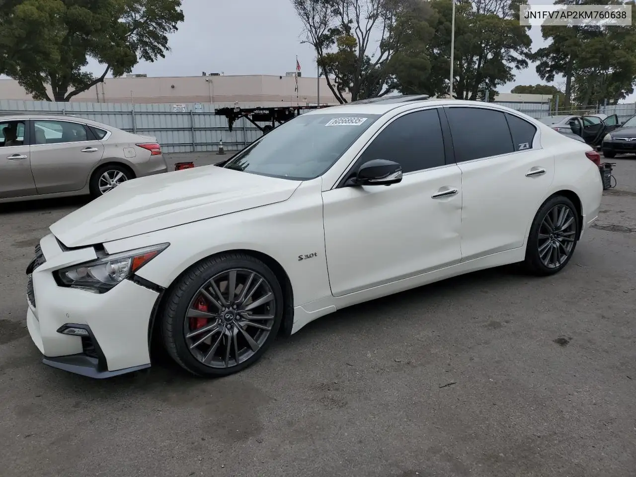2019 Infiniti Q50 Red Sport 400 VIN: JN1FV7AP2KM760638 Lot: 60568935