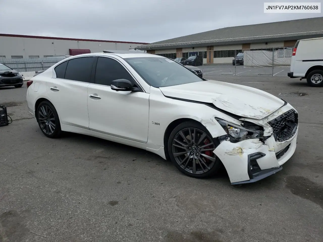 2019 Infiniti Q50 Red Sport 400 VIN: JN1FV7AP2KM760638 Lot: 60568935
