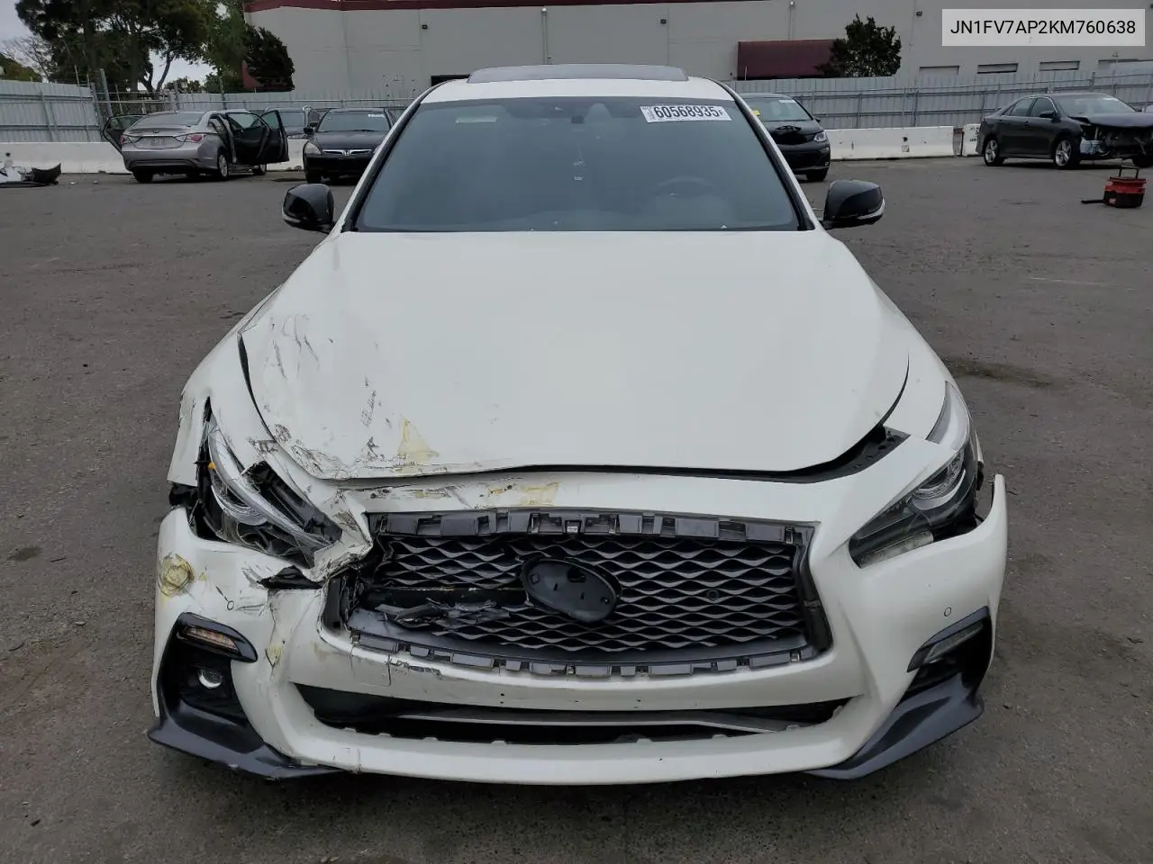 2019 Infiniti Q50 Red Sport 400 VIN: JN1FV7AP2KM760638 Lot: 60568935