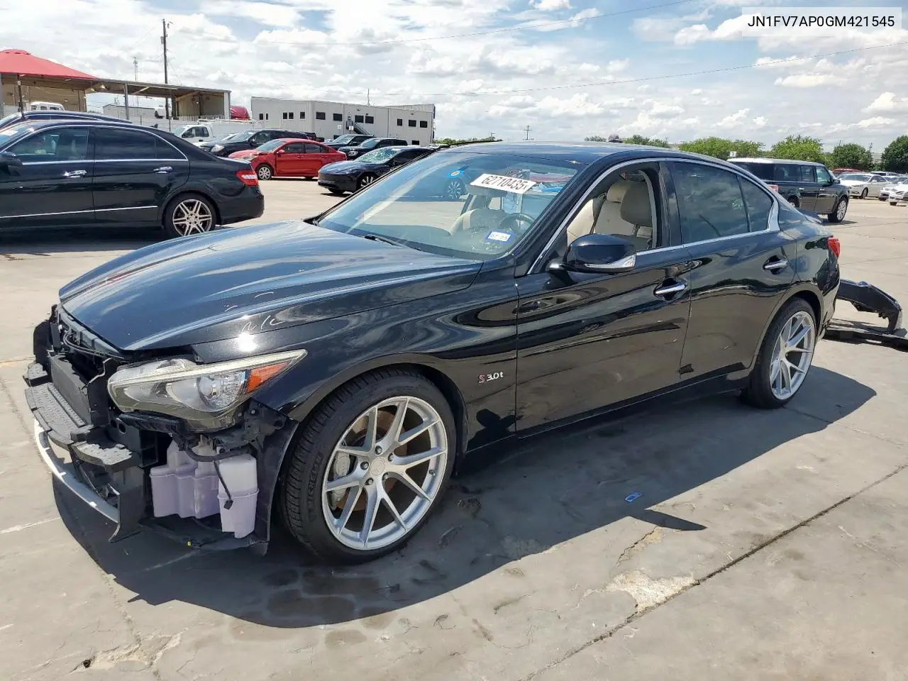 2019 Infiniti Q50 Red Sport 400 VIN: JN1FV7AP0GM421545 Lot: 62710435