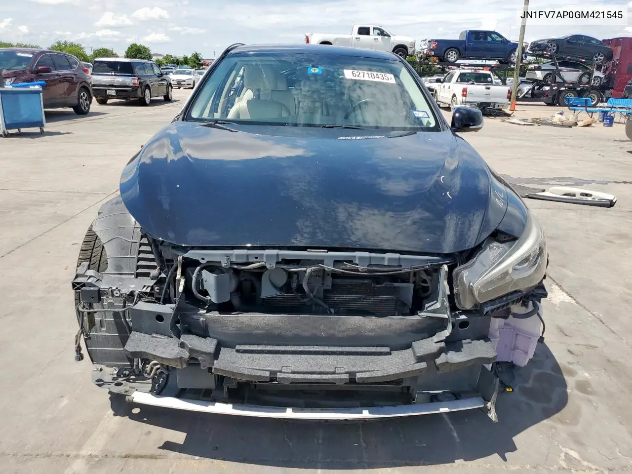 2019 Infiniti Q50 Red Sport 400 VIN: JN1FV7AP0GM421545 Lot: 62710435