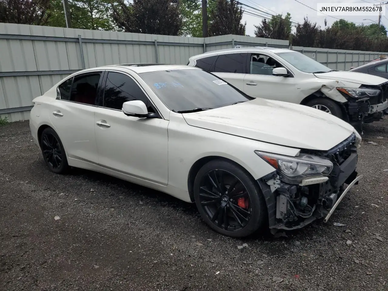 2019 Infiniti Q50 Luxe VIN: JN1EV7AR8KM552678 Lot: 62986475