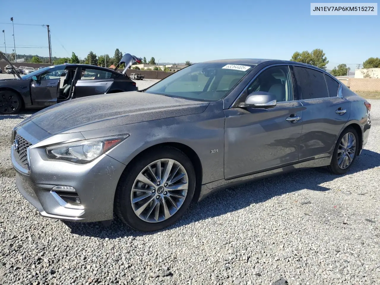 2019 Infiniti Q50 Luxe VIN: JN1EV7AP6KM515272 Lot: 63264405