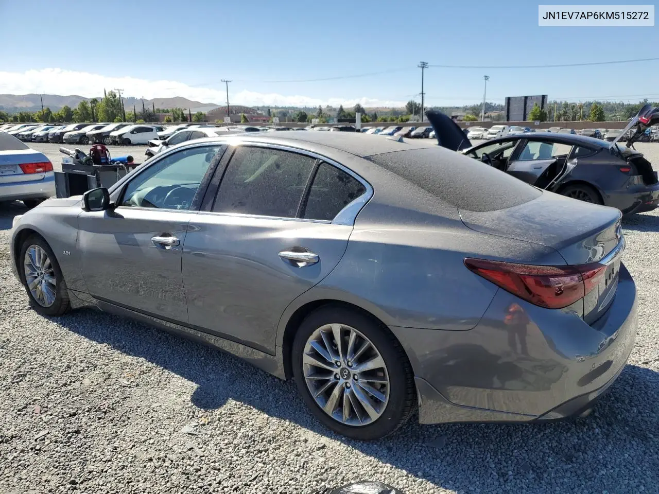 2019 Infiniti Q50 Luxe VIN: JN1EV7AP6KM515272 Lot: 63264405