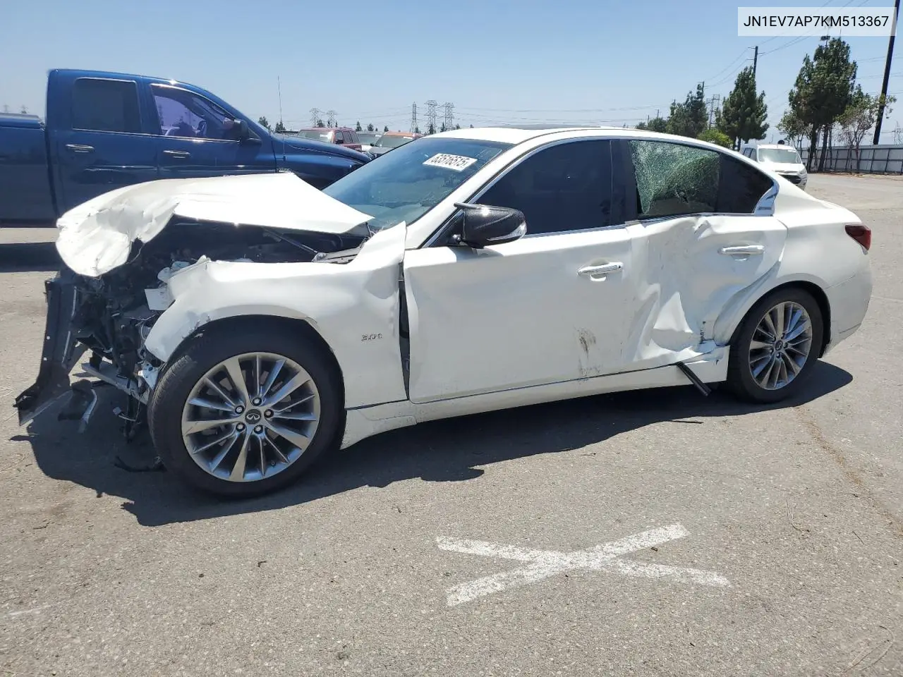 2019 Infiniti Q50 Luxe VIN: JN1EV7AP7KM513367 Lot: 63516515