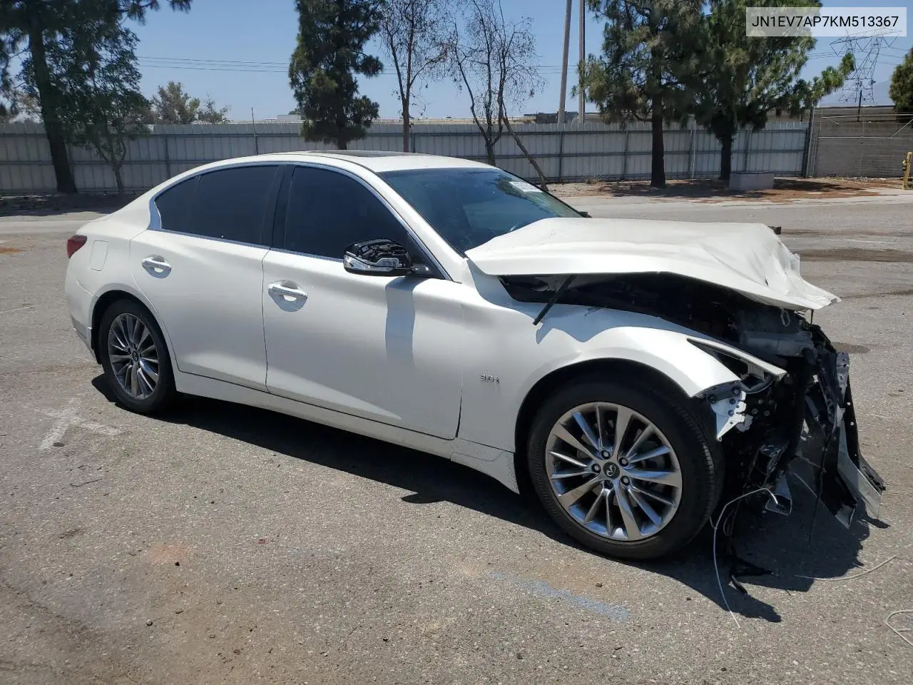 2019 Infiniti Q50 Luxe VIN: JN1EV7AP7KM513367 Lot: 63516515