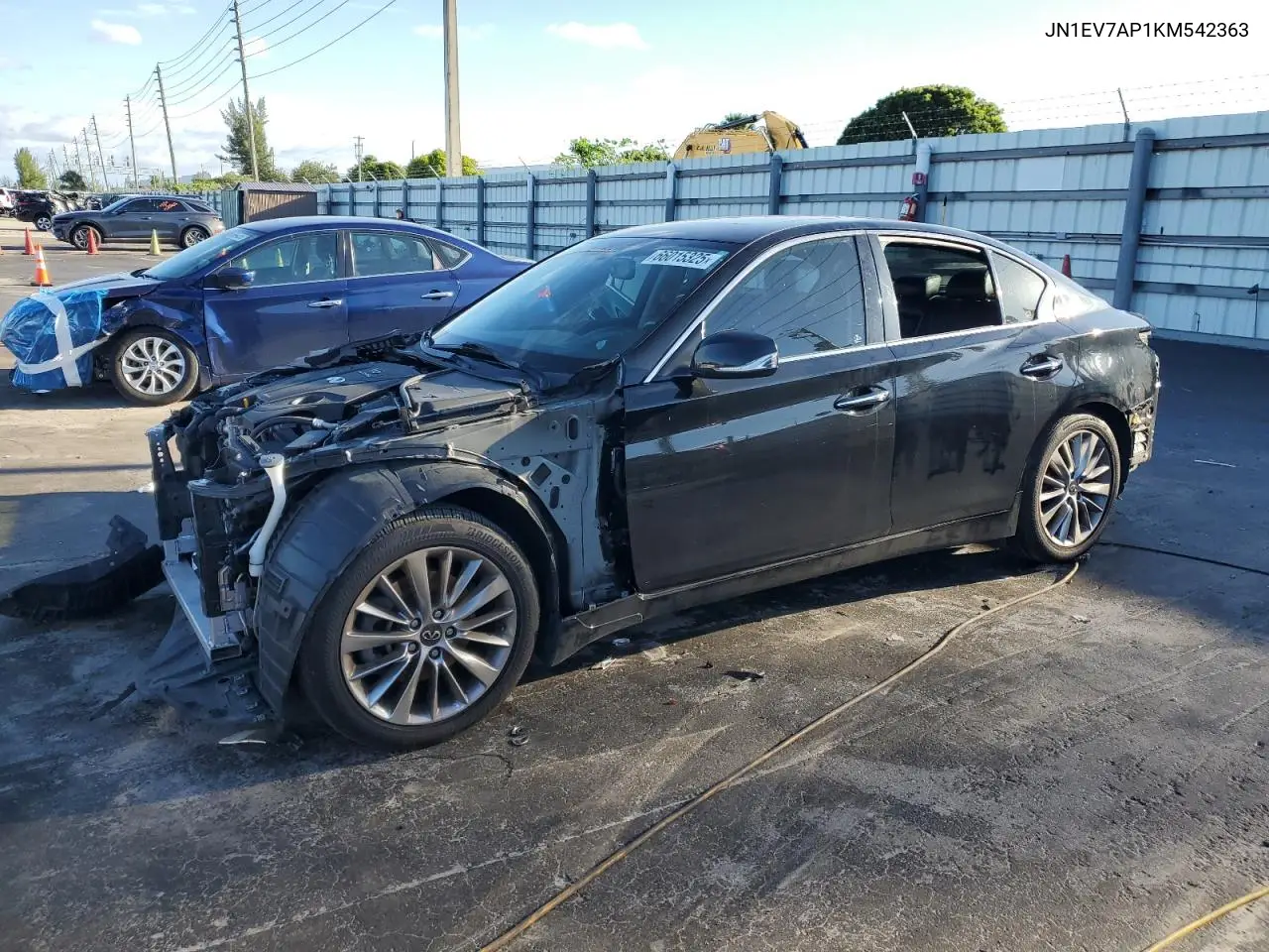 2019 Infiniti Q50 Luxe VIN: JN1EV7AP1KM542363 Lot: 66015325