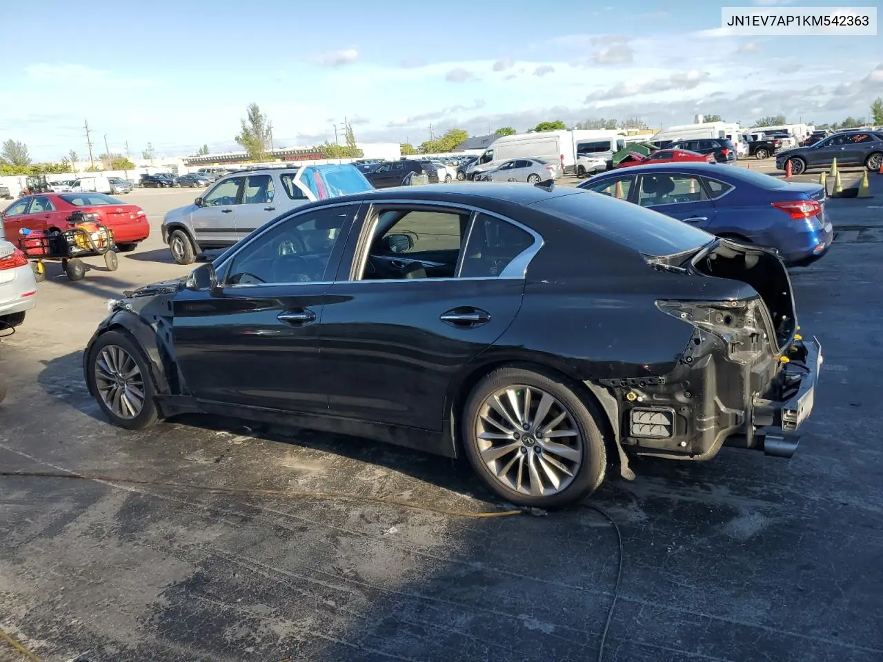 2019 Infiniti Q50 Luxe VIN: JN1EV7AP1KM542363 Lot: 66015325