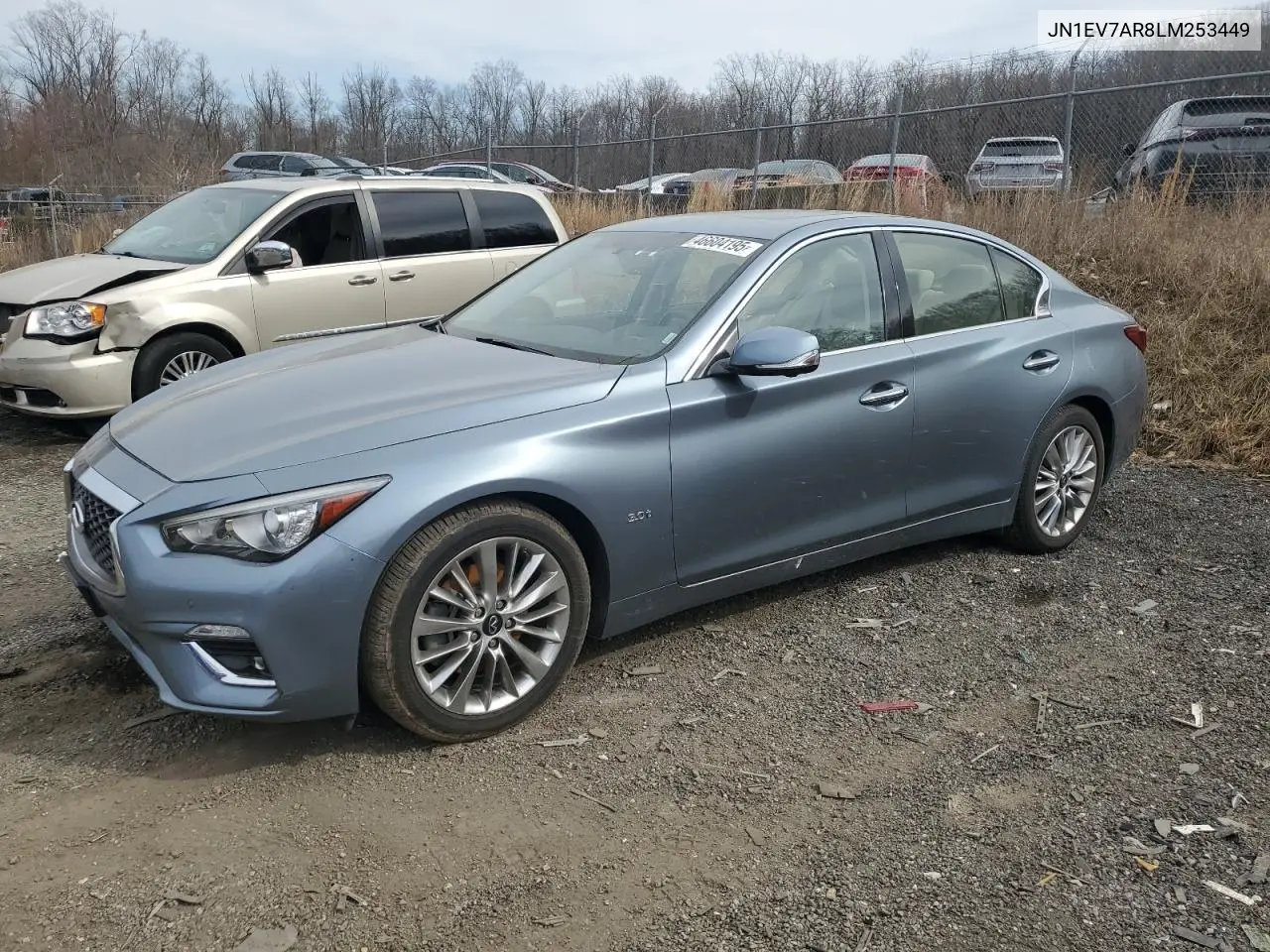 2020 Infiniti Q50 Pure VIN: JN1EV7AR8LM253449 Lot: 46604195