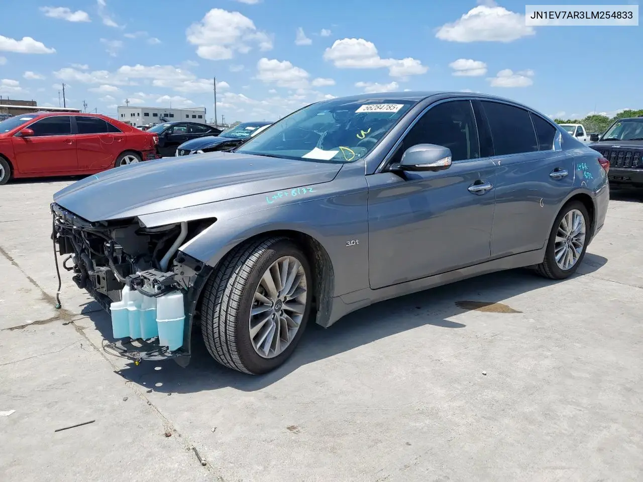 2020 Infiniti Q50 Pure VIN: JN1EV7AR3LM254833 Lot: 56284785