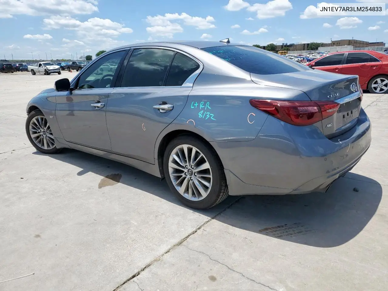 2020 Infiniti Q50 Pure VIN: JN1EV7AR3LM254833 Lot: 56284785