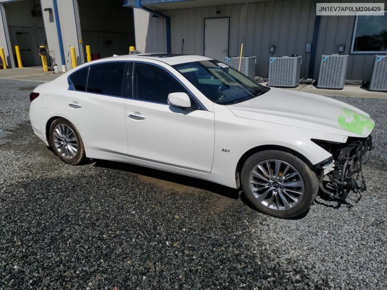 2020 Infiniti Q50 Pure VIN: JN1EV7AP0LM206429 Lot: 56853085