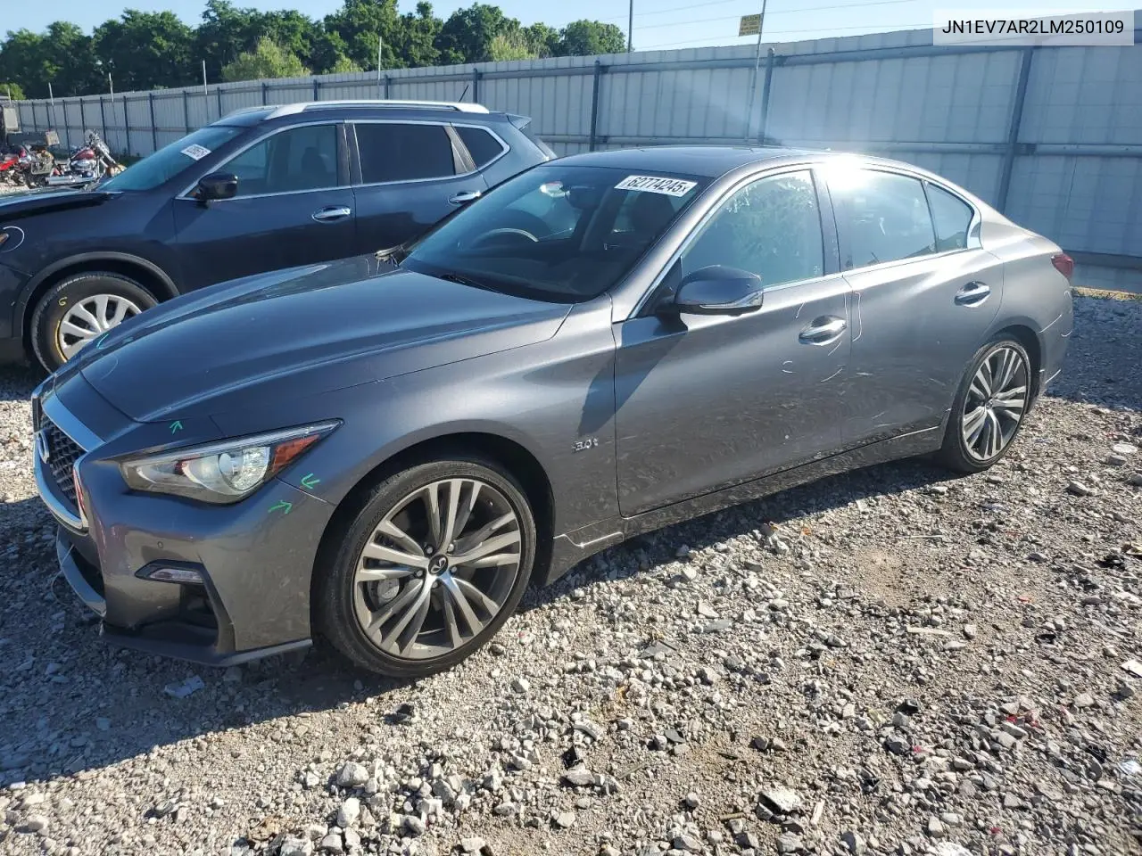 2020 Infiniti Q50 Pure VIN: JN1EV7AR2LM250109 Lot: 62774245