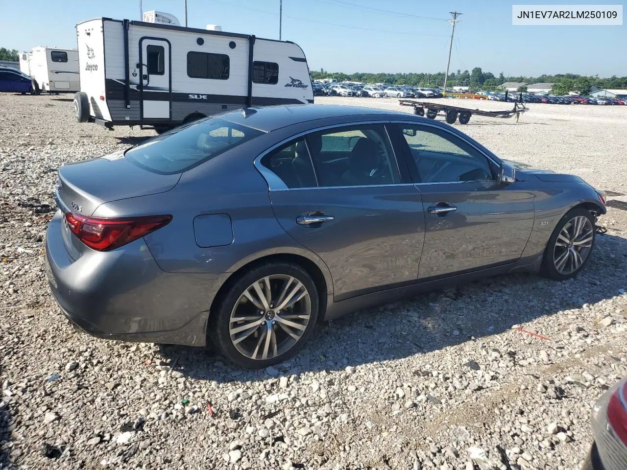 2020 Infiniti Q50 Pure VIN: JN1EV7AR2LM250109 Lot: 62774245