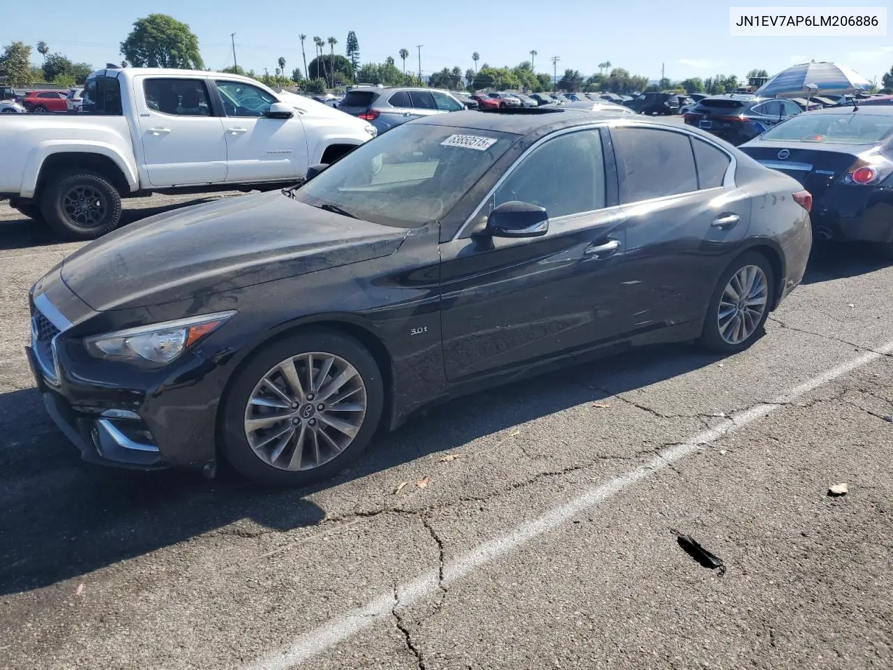 2020 Infiniti Q50 Pure VIN: JN1EV7AP6LM206886 Lot: 63850515