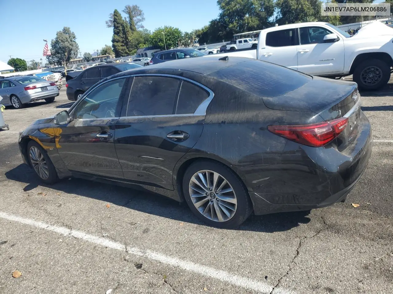 2020 Infiniti Q50 Pure VIN: JN1EV7AP6LM206886 Lot: 63850515