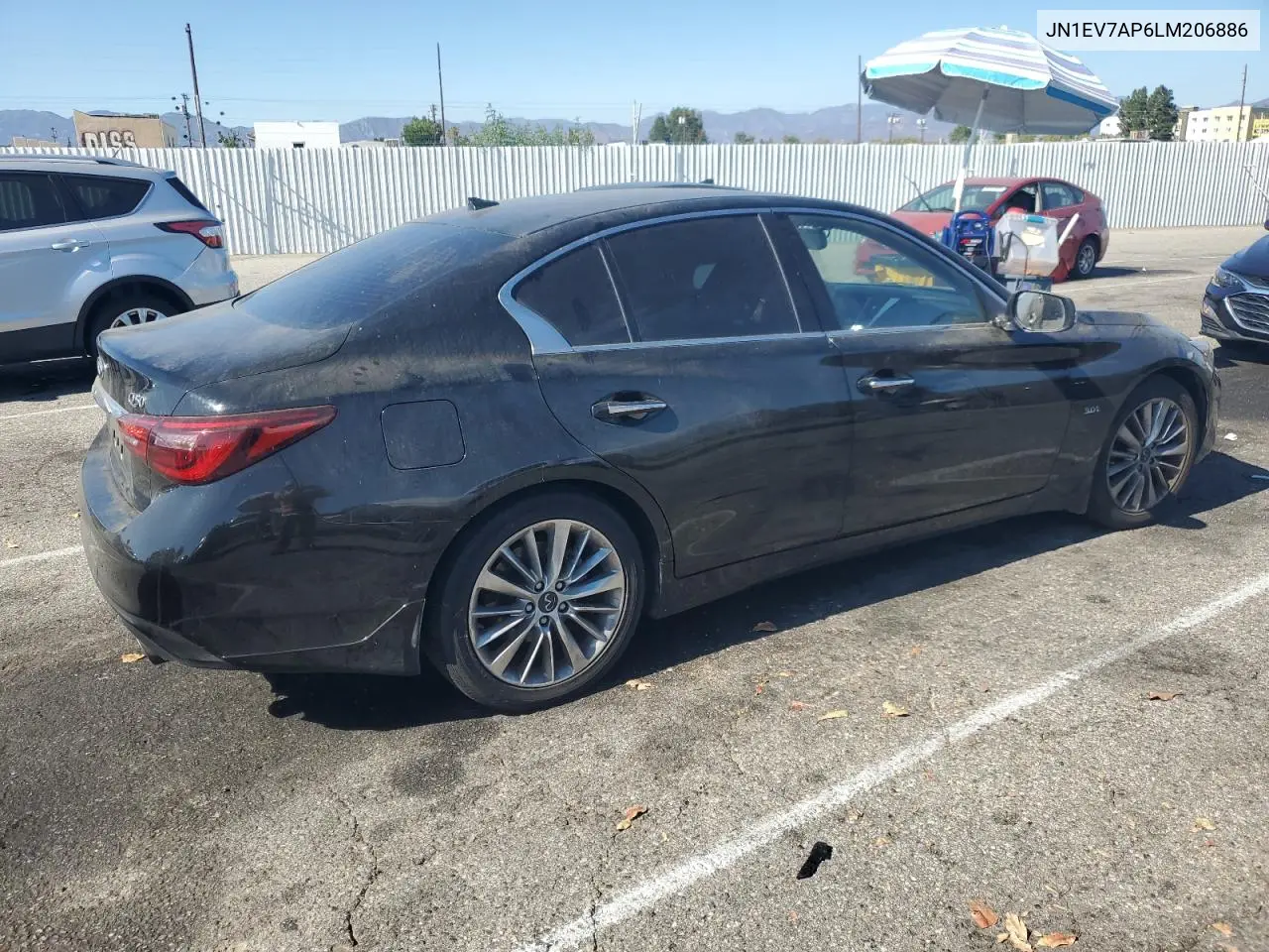 2020 Infiniti Q50 Pure VIN: JN1EV7AP6LM206886 Lot: 63850515